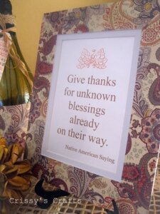 Thanksgiving saying